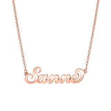 Namenskette, 925 Silber, rosa, Carrie