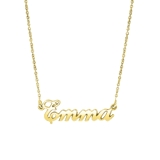 Zilveren goldplated naamketting voor dames