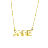 Namenskette, 925 Silber, gold, Großbuchstaben