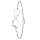 Namensarmband, 925 Silber, Infinity