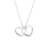Zilveren ketting hartjes gravering voor dames