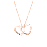 Kette, 925 Silber, rosa, Herzchen, Gravur