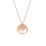 Kette, 925 Silber, rosa, Babyfüßchen, Gravur