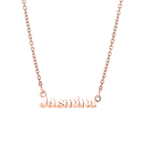Stainless steel roséplated naamketting voor dames