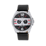 Regal HR sport Heren Horloge Zwart Kunstleer