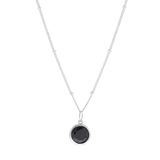 Kette & Anhänger aus 925 Silber, Edelstein schwarzer Onyx