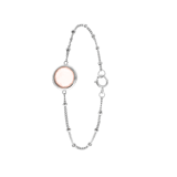 Zilveren armband Gemstone rose quartz