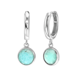 Zilveren oorbellen Gemstone amazonite