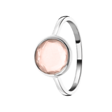 Zilveren ring Gemstone rose quartz