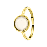 Ring aus 925 Silber, Gold, Edelstein Mondstein