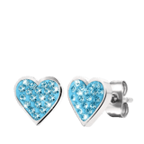 Little Miss Fabulous stainless steel kinderoorbellen hart aqua bohemica kristal