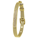 Edelstahlarmband vergoldet Mesh-Armband mit Kristall