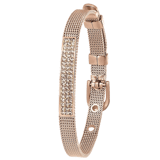 Edelstahlarmband rotvergoldet Mesh-Armband mit Kristall