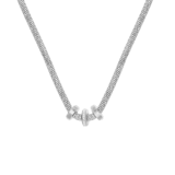 Donna mae stainless steel ketting mesh met kristal voor dames