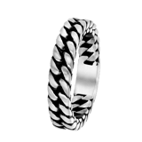 Edelstahlring mit mattem Element, 7,5 mm