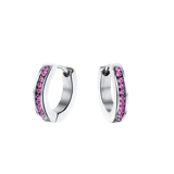 Little Miss Fabulous stainless steel kinderoorbellen fuchsia kristal