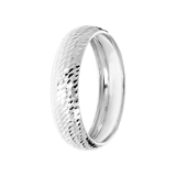 Weißer Ring, 375 Gold, schön bearbeitet