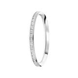 Schienenring, 375 Gold, weiß, rundum mit Zirkonia