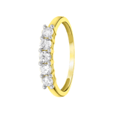 9 karaat ring me 5 zirkonia's