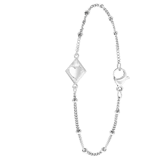 Silberfarbenes Byoux-Armband mit Rauten-Anhänger