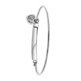 Stainless steel kinderarmband wit kristal