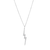 Zilveren ketting met hanger galaxy bliksemschicht
