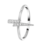 Zilveren ring bliksemschicht