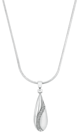 Kette & Anhänger, 925 Silber, matt/glänzend, mit Zirkonia