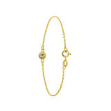 Armband, 925 Silber, vergoldet, Geburtsstein