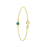 Armband, 925 Silber, vergoldet, Geburtsstein