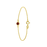 Armband, 925 Silber, vergoldet, Geburtsstein