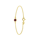 Armband, 925 Silber, vergoldet, Geburtsstein