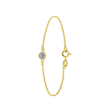 Armband, 925 Silber, vergoldet, Geburtsstein