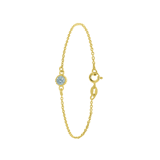 Armband, 925 Silber, vergoldet, Geburtsstein