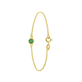 Armband, 925 Silber, vergoldet, Geburtsstein