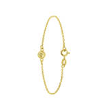Armband, 925 Silber, vergoldet, Geburtsstein