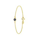 Armband, 925 Silber, vergoldet, Geburtsstein