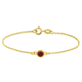 Zilveren goldplated fantasiearmband met geboortesteen voor dames