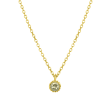 Kette & Anhänger, 925 Silber, vergoldet, Geburtsstein