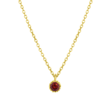Kette & Anhänger, 925 Silber, vergoldet, Geburtsstein