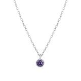 Kette & Anhänger, 925 Silber, Geburtsstein