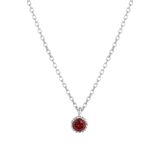 Kette & Anhänger, 925 Silber, Geburtsstein