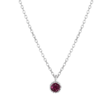 Kette & Anhänger, 925 Silber, Geburtsstein