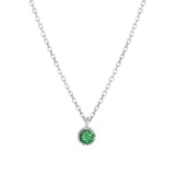 Kette & Anhänger, 925 Silber, Geburtsstein