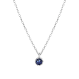 Kette & Anhänger, 925 Silber, Geburtsstein