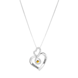 Kette, 925 Silber, Herz, Gravur, Geburtsstein