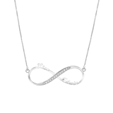 Namenskette, 925 Silber, Infinity, Zirkonia
