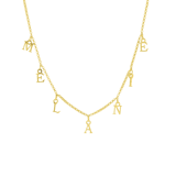 Zilveren goldplated naamketting voor dames