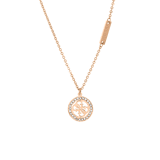 Guess stainless steel roséplated ketting met hanger met kristal voor dames