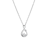 Halskette, 925 Silber, mit Anhänger, Fantasie mit Zirkonia